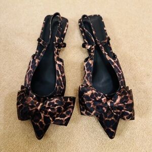 Marks & Spencer Leopard Print Bow Slingback Heels